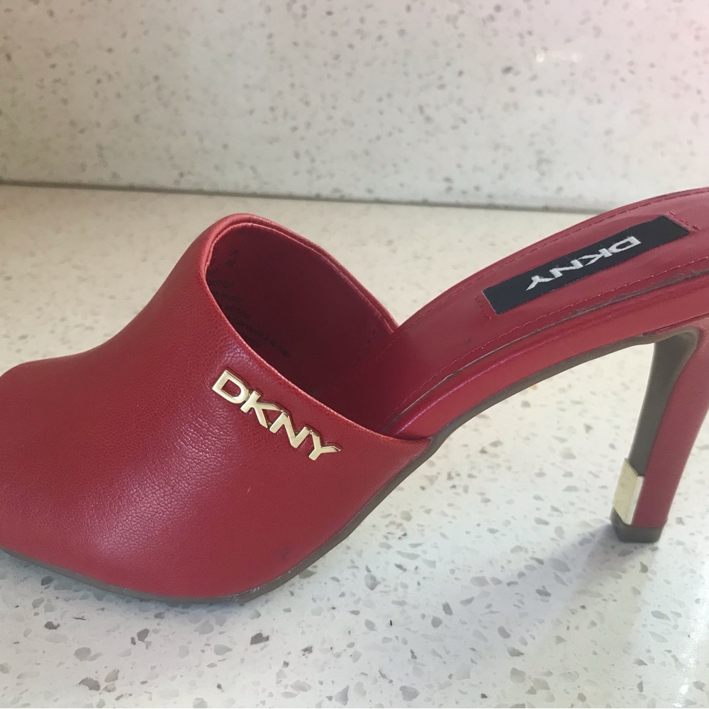 Brand new  DKNY sandals, red color, size 6 in box.